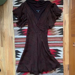 Ralph Lauren Black Label Paisley Print Silk Dress